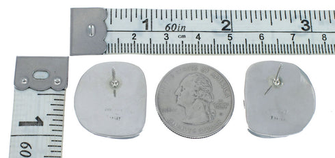 Native American Sterling Silver Turquoise Post Earrings AX129290