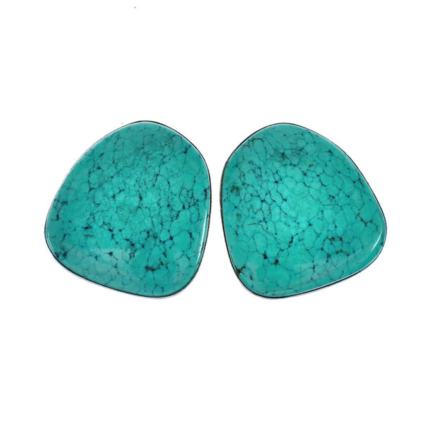 Native American Sterling Silver Turquoise Post Earrings AX129291