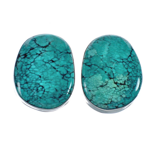 Native American Sterling Silver Turquoise Post Earrings AX129298