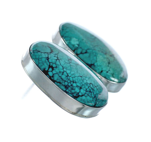 Native American Sterling Silver Turquoise Post Earrings AX129298