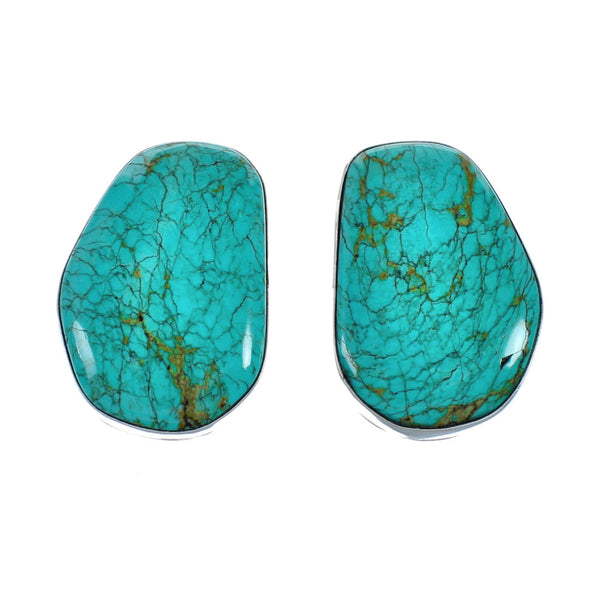 Native American Sterling Silver Turquoise Post Earrings AX129299