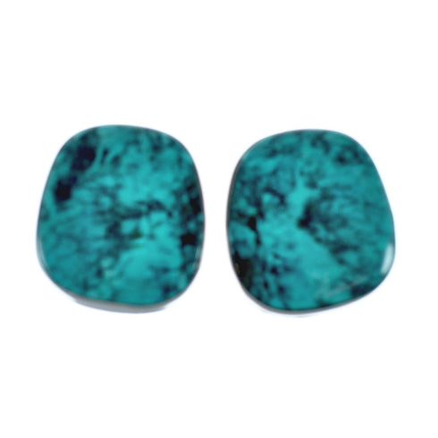 Native American Sterling Silver Turquoise Post Earrings AX129301