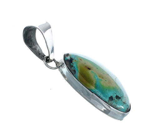 Native American Navajo Sterling Silver And Turquoise Pendant AX129306