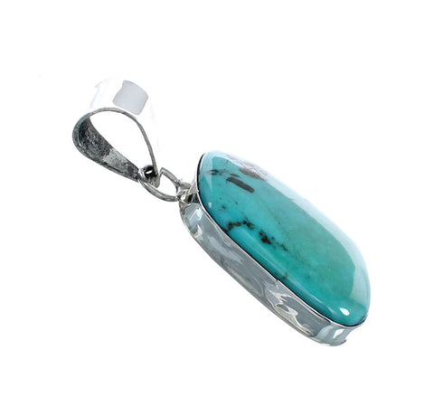 Native American Navajo Sterling Silver And Turquoise Pendant AX129307