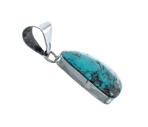 Native American Navajo Sterling Silver And Turquoise Pendant AX129311