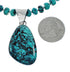 Native American Sterling Silver Turquoise Bead Necklace Pendant Set AX129327