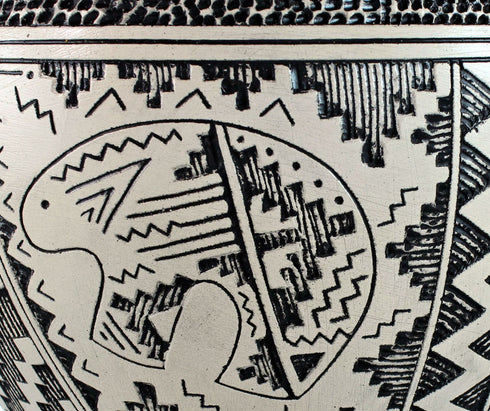 Bear Hand Crafted Navajo Pottery By Artist T.Tom And L.Sam AX129333