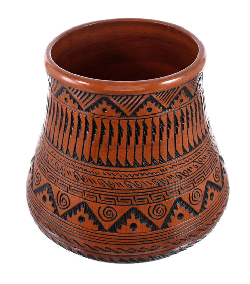 Eagle Navajo Hand Crafted Pottery By Artist Watchman AX129340