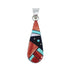 Native American Multicolor Inlay Sterling Silver Pendant AX129382