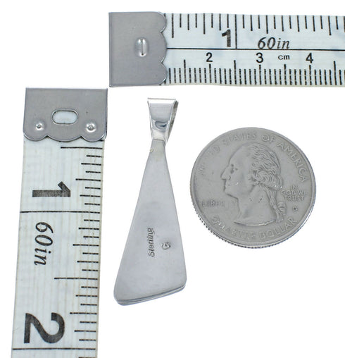 Native American Multicolor Sterling Silver Pendant AX129388