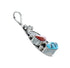 Sterling Silver Turquoise And Coral Leaf Pendant AX129401