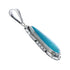 Turquoise Authentic Sterling Silver Navajo Pendant AX129406