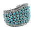 Sterling Silver Turquoise American Indian Cuff Bracelet AX129443