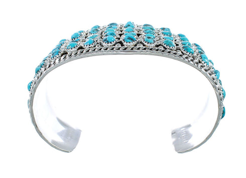 Sterling Silver Turquoise American Indian Cuff Bracelet AX129444