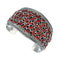 Native Ameican Coral Sterling Silver Cuff Bracelet AX129448