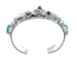 Navajo Sterling Silver Turquoise Bear Leaf Cuff Bracelet AX129461