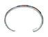 Native American Multicolor Inlay Sterling Silver Cuff Bracelet AX129465