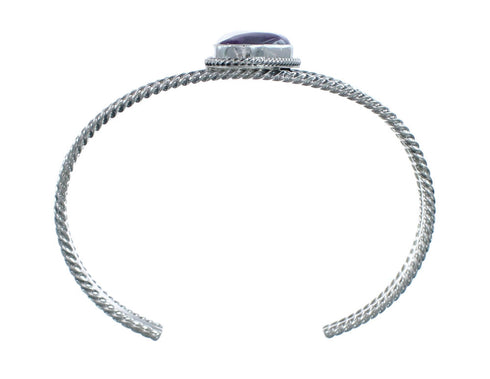 Navajo Charoite And Sterling Silver Cuff Bracelet AX129467