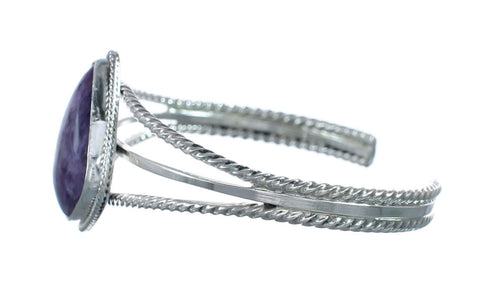 Navajo Charoite And Sterling Silver Cuff Bracelet AX129469