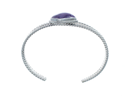Navajo Charoite And Sterling Silver Cuff Bracelet AX129469