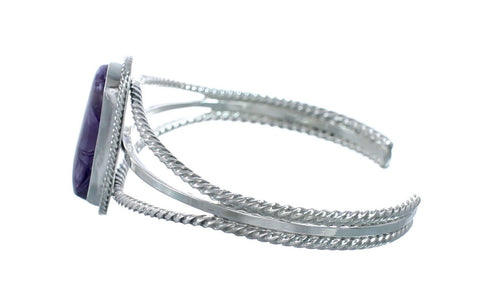 Navajo Charoite And Sterling Silver Cuff Bracelet AX129470