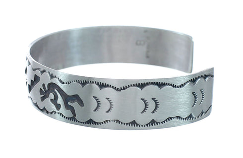 Native American Navajo Sterling Silver Kokopelli Cuff Bracelet AX129473