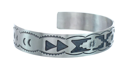 Native American Navajo Sterling Silver Cuff Bracelet AX129474