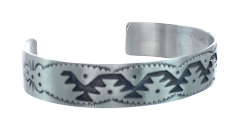 Native American Navajo Sterling Silver Cuff Bracelet AX129477