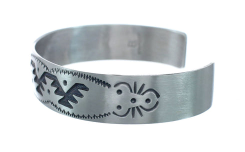 Native American Navajo Sterling Silver Cuff Bracelet AX129477