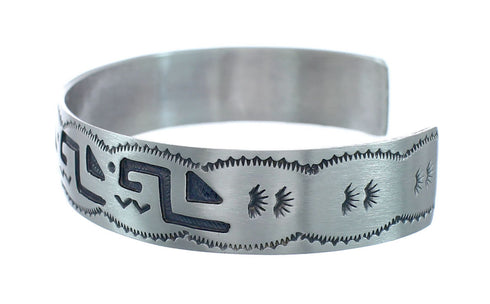 Native American Navajo Sterling Silver Cuff Bracelet AX129478