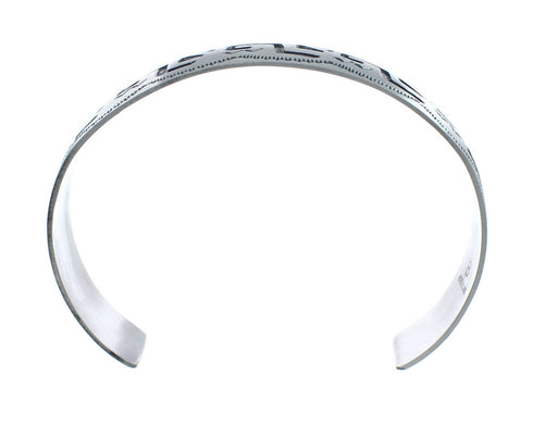 Native American Navajo Sterling Silver Cuff Bracelet AX129478