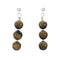 Tiger Eye Sterling Silver Navajo Bead Post Dangle Earrings AX129484