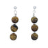 Tiger Eye Sterling Silver Navajo Bead Post Dangle Earrings AX129484