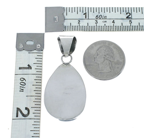 Native American Navajo Sterling Silver And Jasper Pendant JX129836