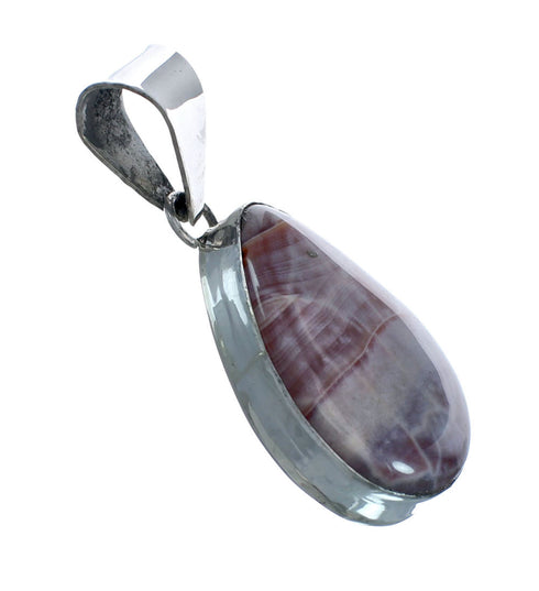 Native American Navajo Sterling Silver And Jasper Pendant JX129849