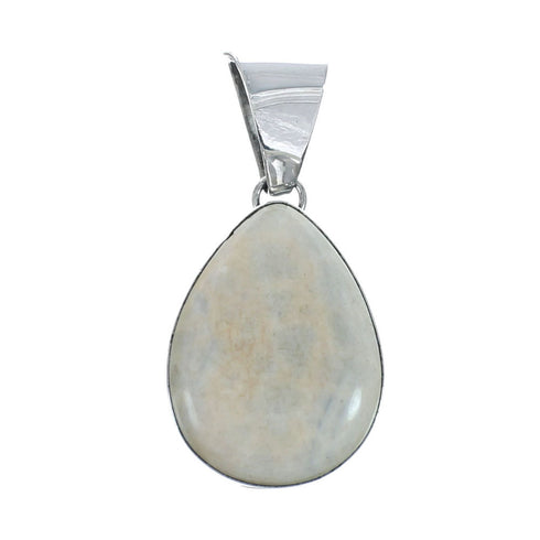 Native American Navajo Sterling Silver And Jasper Pendant JX129850