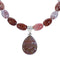 Native American Sterling Silver Heated Jasper Bead Necklace JX129830