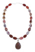 Native American Sterling Silver Heated Jasper Bead Necklace JX129830