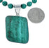 Sterling Silver Malachite And Chrysocolla Bead Necklace Pendant Set JX129807