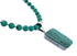 Sterling Silver Malachite And Chrysocolla Bead Necklace Pendant Set JX129807