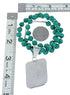 Sterling Silver Malachite And Chrysocolla Bead Necklace Pendant Set JX129807