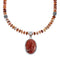 Native American Sterling Silver Oyster Shell Bead Necklace Pendant Set JX129821