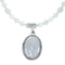 Native American Sterling Silver Mother of Pearl Bead Necklace Pendant JX129831