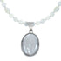 Native American Sterling Silver Mother of Pearl Bead Necklace Pendant JX129831