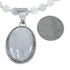 Native American Sterling Silver Mother of Pearl Bead Necklace Pendant JX129831