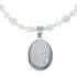 Native American Sterling Silver Mother of Pearl Bead Necklace Pendant JX129832