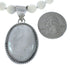 Native American Sterling Silver Mother of Pearl Bead Necklace Pendant JX129833