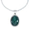 Native American Malachite Genuine Sterling Silver Rope Chain Necklace Set JX129817