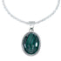 Native American Malachite Genuine Sterling Silver Rope Chain Necklace Set JX129817
