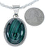 Native American Malachite Genuine Sterling Silver Rope Chain Necklace Set JX129817